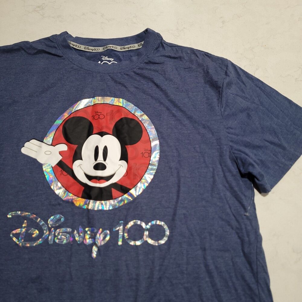 Disney 100 Anniversary EARridescent Mickey Mouse NWOT XL Shirt 100th Disneyland